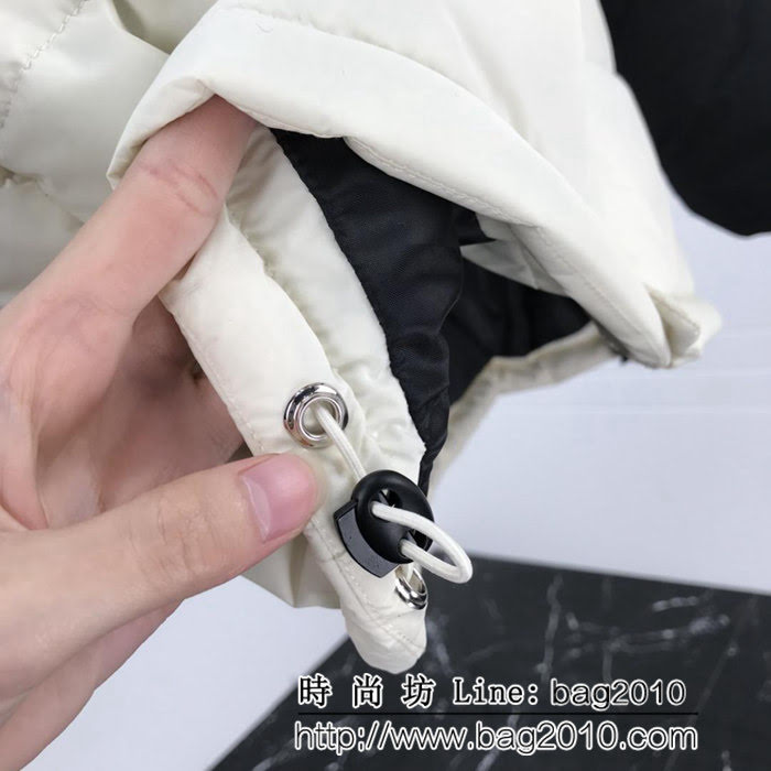 GUCCI古馳 18秋冬最新款 撞色拼接 手臂經典織帶logo 中長款 棉服外套 男女同款 ydi1743